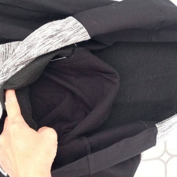 Athleta Gap Size M Midi Grey+Black Long Slv Pockets Stretchy Dress Excel. Cond. - Picture 7 of 9